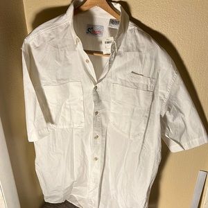 Worldwide Sportsman NWT SS Vented Angler Shirt Color White Size Large